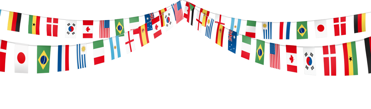 International flags representing multilingual home care services in Michigan